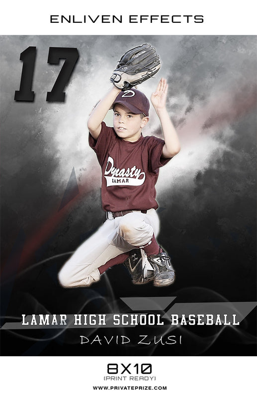 David Lamar High School Baseball - Enliven Effect - Photography Photoshop Template