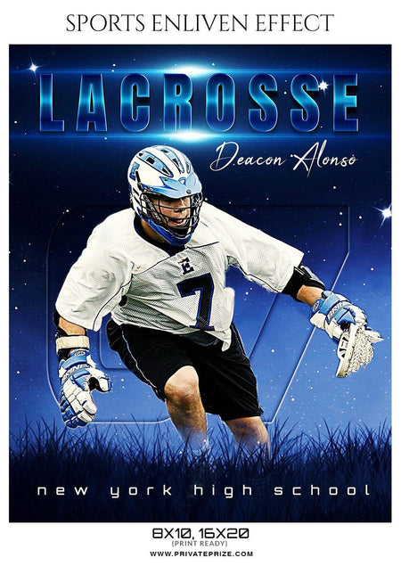Deacon Alonso - Lacrosse Sports Enliven Effects Photography Template - PrivatePrize - Photography Templates