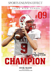 Derrick Anderson - Football Sports Enliven Effect Photography Template