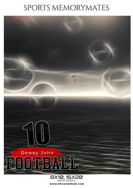 Dewey John - Football Memory Mate Photoshop Template - PrivatePrize - Photography Templates