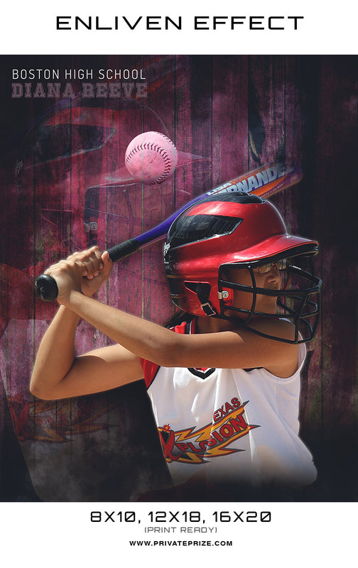 Diana Bostin High School Sports Template -  Enliven Effects - Photography Photoshop Template
