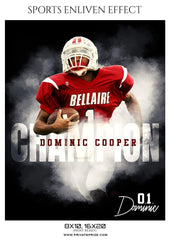 Dominic Cooper - Football Sports Enliven Effect Photography Template