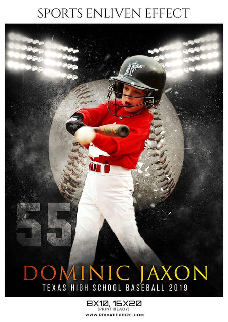 Dominic Jaxon - Baseball Sports Enliven Effect Photography Template - PrivatePrize - Photography Templates
