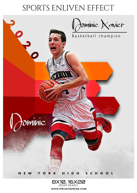 Dominic Xavier - Basketball Sports Enliven Effect Photography Template - PrivatePrize - Photography Templates