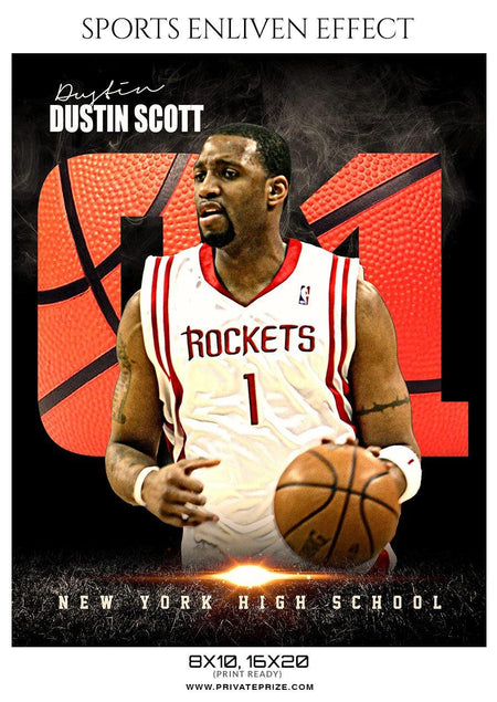 Dustin Scott - Basketball Sports Enliven Effect Photography Template - PrivatePrize - Photography Templates