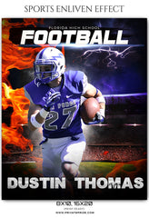 Dustin Thomas Football Sports Enliven Effects Photoshop Template