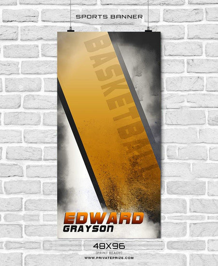 Edward Grayson - Basketball Enliven Effects Sports Banner Photoshop Template - PrivatePrize - Photography Templates