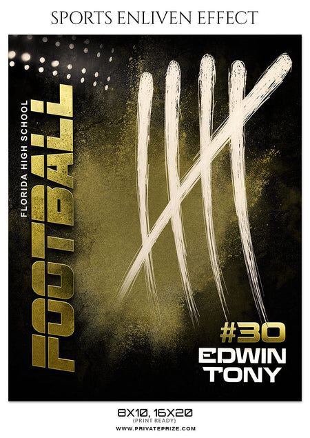 EDWIN TONY - FOOTBALL SPORTS ENLIVEN EFFECT - Photography Photoshop Template