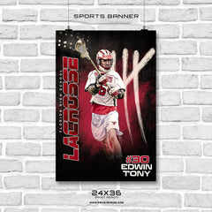 EDWIN TONY LACROSSE BANNER PHOTOSHOP TEMPLATE