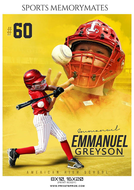 Emmanuel Geyson - Baseball Sports Memory Mates Photography Template - PrivatePrize - Photography Templates
