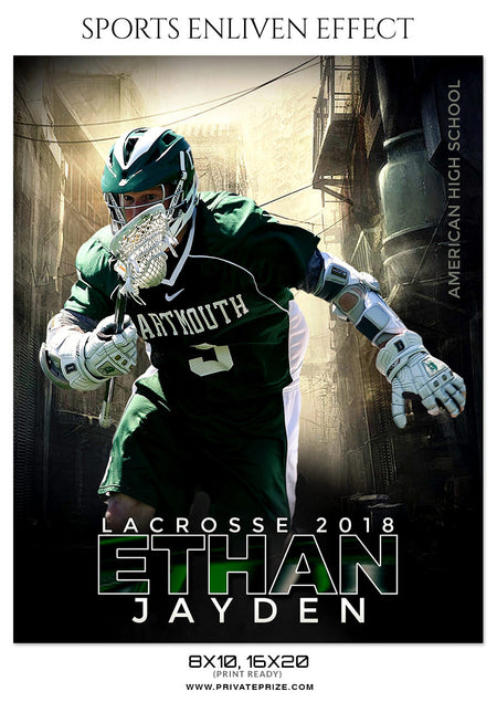 ETHAN JAYDEN-LACROSSE- SPORTS ENLIVEN EFFECT - Photography Photoshop Template