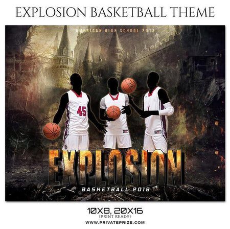 Explosion - Basketball Theme Sports Photography Template - PrivatePrize - Photography Templates