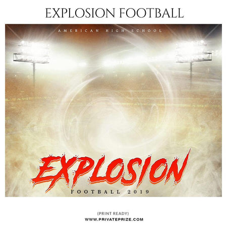 Explosion - Football Themed Sports Photography Template - PrivatePrize - Photography Templates
