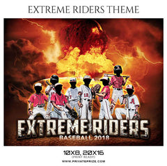 Extreme Riders - Baseball Themed Sports Photography Template