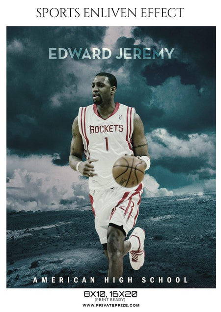 Edward Jeremy - Basketball Sports Enliven Effect Photography Template - PrivatePrize - Photography Templates