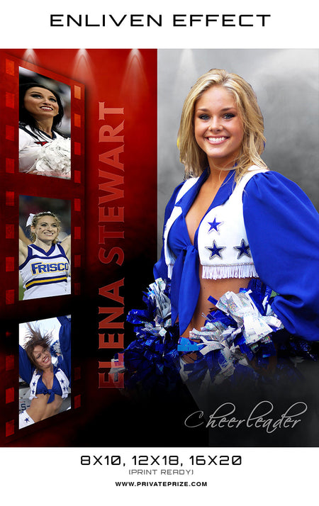 Elena Cheerleader - Enliven Effects Photoshop Template - Photography Photoshop Template