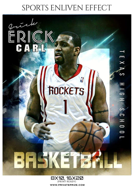 Erick CARL - Basketball Sports Enliven Effect Photography Template - PrivatePrize - Photography Templates