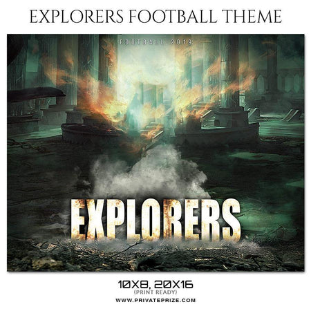 Explorers - Football Themed Sports Photography Template - PrivatePrize - Photography Templates