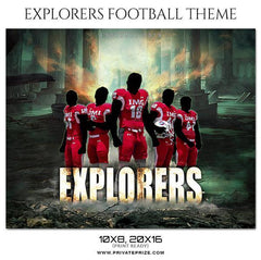 Explorers - Football Themed Sports Photography Template