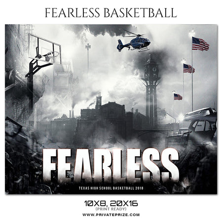 Fearless Basketball - Theme Sports Photography Template - Photography Photoshop Template