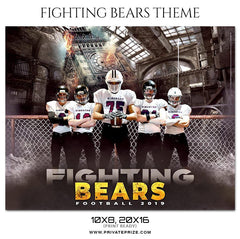 Fightning Bears - Football Themed Sports Photography Template