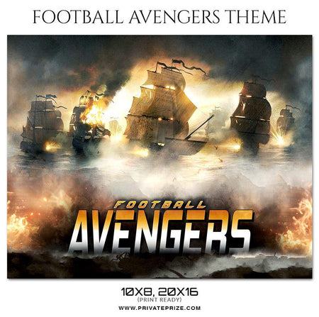 Avengers - Football Themed Sports Photography Template - PrivatePrize - Photography Templates