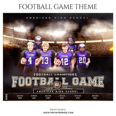 Football Themed Sports Photography Template