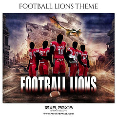 Football Lions Themed Sports Photography Template