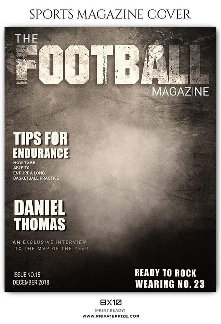Football Sports Photography Magazine Cover - PrivatePrize - Photography Templates