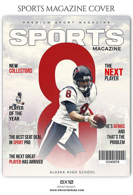 Football Sports Photography Magazine Cover - PrivatePrize - Photography Templates
