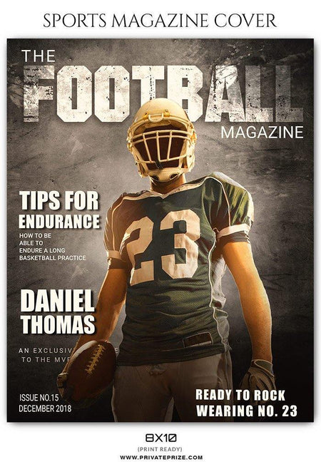 Football Sports Photography Magazine Cover - PrivatePrize - Photography Templates