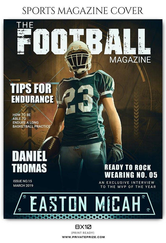 Football Sports Photography Magazine Cover templates - PrivatePrize - Photography Templates