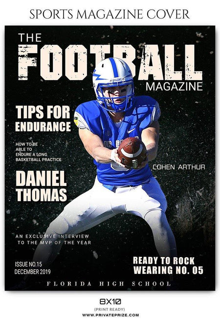 Football Sports Photography Magazine Cover - PrivatePrize - Photography Templates