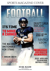 Football Sports Magazine Cover Photography Templates