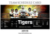 Football - Team Sports Schedule Card Photoshop Templates - PrivatePrize - Photography Templates