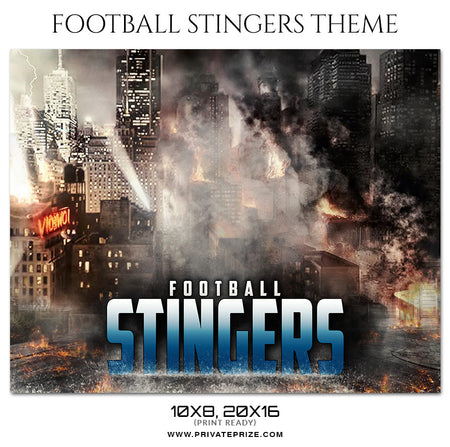 Stingers - Football Themed Sports Photography Template - Photography Photoshop Template
