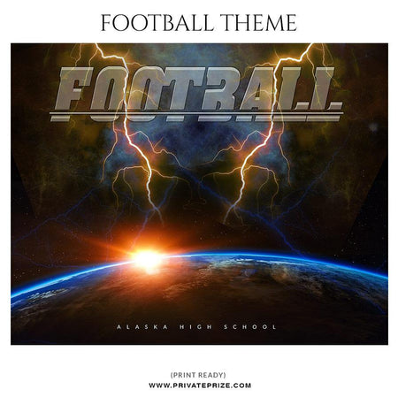 Football Themed Sports Photography Template - PrivatePrize - Photography Templates