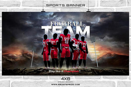 Football Team -Themed Sports Photography Template