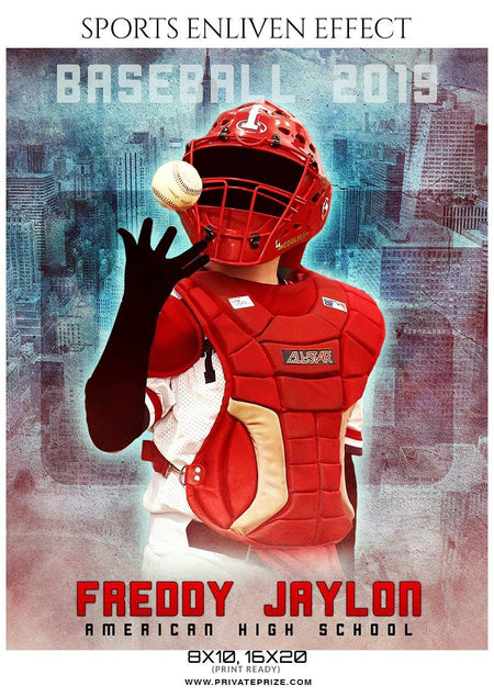 Freddy Jaylon  - Baseball Sports Enliven Effects Photography Template - PrivatePrize - Photography Templates