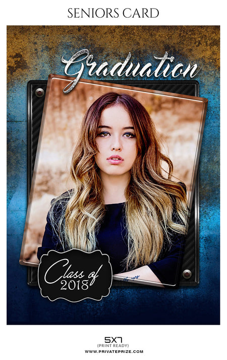 Daisy Tory - Senior Photo Card - Photography Photoshop Template