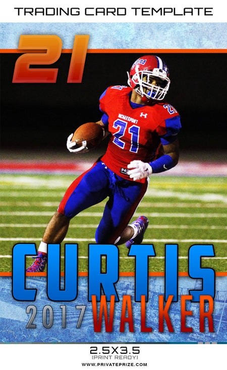 Curtis Sports Trading Card Template - Photography Photoshop Templates