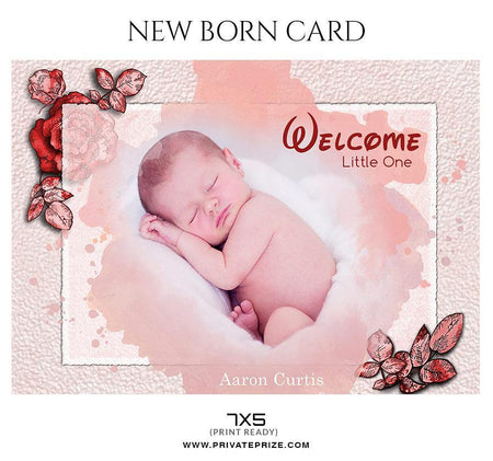 Aaron Curtis - New Born Photo Card - PrivatePrize - Photography Templates