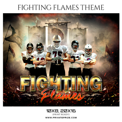 Fighting Flames - Football Themed Sports Photography Template