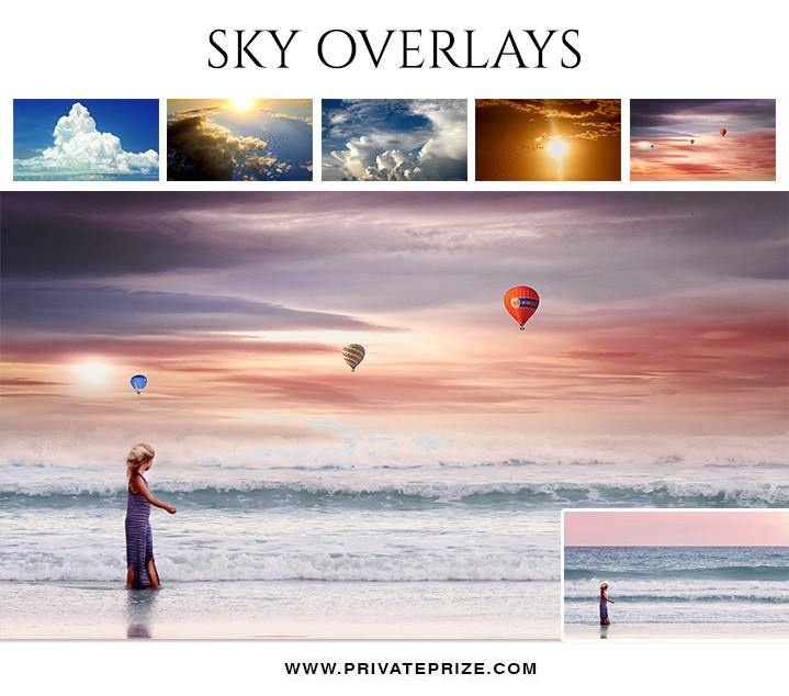 5 Sky Overlays - Designer Pearls - PrivatePrize - Photography Templates