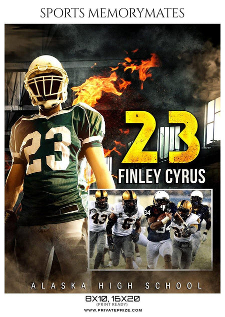 Finley Cyrus - Football Memory Mate Photoshop Template - PrivatePrize - Photography Templates