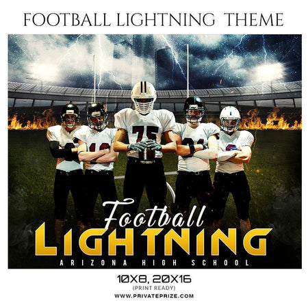 Football Lightning - Themed Sports Photography Template - PrivatePrize - Photography Templates