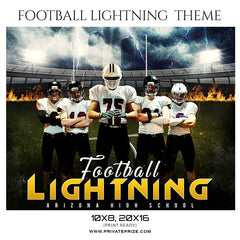 Football Lightning - Themed Sports Photography Template