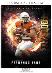 Fernando Zane - Football Sports Trading Card Photoshop Template