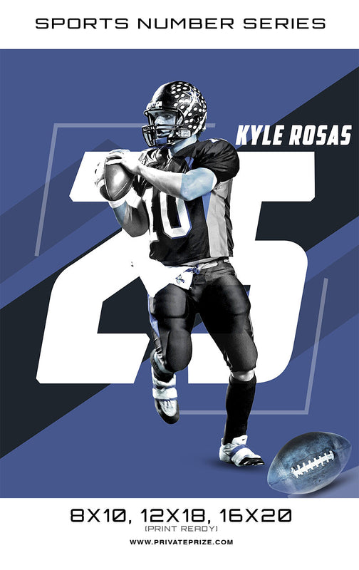 Football - Sports Number Series - Photography Photoshop Templates