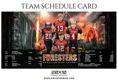Foresters Football - Team Schedule Card